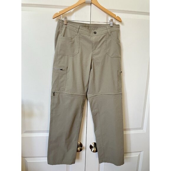 Kuhl Horizon Convertible Hiking Pants Womens 12 Tan Outdoor Gorpcore Trail - Picture 2 of 15